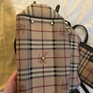 Burberry Haymarket Check Canterbury Tote Chocolate